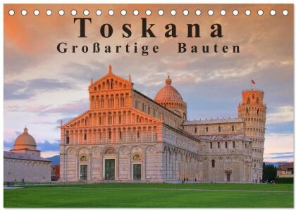 Toskana - Großarige Bauten (Tischkalender 2025 DIN A5 quer), CALVENDO Monatskalender