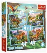 4 in 1 Puzzle - Dinosaurier