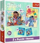 2 in 1 Puzzles + Memo - Lilo & Stitch