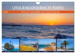 Urlaubsparadies in Kreta (Wandkalender 2025 DIN A4 quer) - CALVENDO Monatskalender