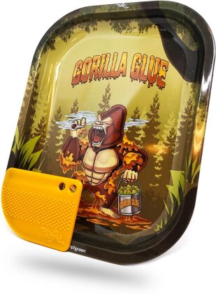 Best Buds: Gorilla Glue - Metal Rolling Tray S with Magnetic Grinder Card 140 x 180mm