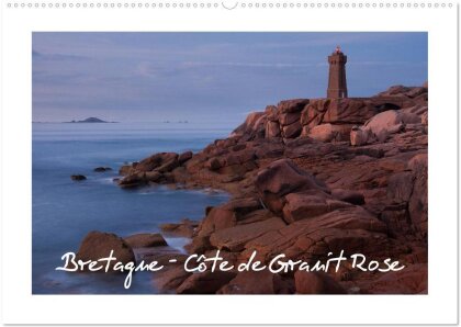 Bretagne - Côte de Granit Rose (Wandkalender 2025 DIN A2 quer), CALVENDO Monatskalender