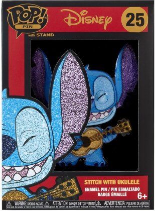 Funko Pop! Pin: Disney: Lilo and Stitch - Stitch with Ukulele (Diamond Glitter)