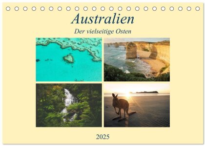 Australien - Der vielseitige Osten (Tischkalender 2025 DIN A5 quer), CALVENDO Monatskalender