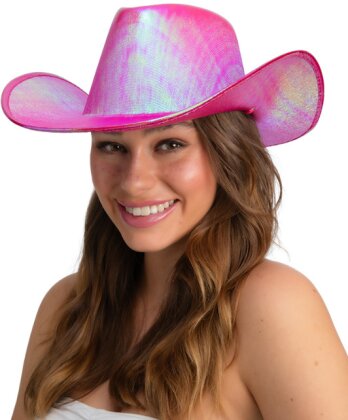 Cowboyhut Texan Hot Pink irisierend