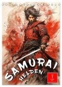 Samurai Helden (Tischkalender 2025 DIN A5 hoch) - CALVENDO Monatskalender