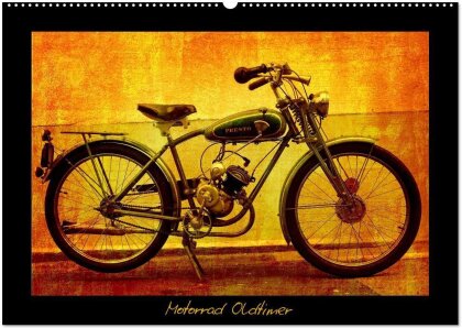 Motorrad Oldtimer (Wandkalender 2025 DIN A2 quer) - CALVENDO Monatskalender