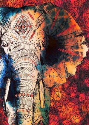 Diamond Painting Elefant Muster 50x40 cm