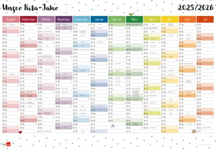 Wandkalender - Unser Kita-Jahr 2025/26