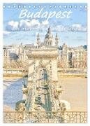 Budapest - Ein malerischer Spaziergang (Tischkalender 2025 DIN A5 hoch), CALVENDO Monatskalender