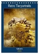 Retro Tierportraits (Tischkalender 2025 DIN A5 hoch) - CALVENDO Monatskalender