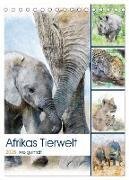 Afrikas Tierwelt - wie gemalt (Tischkalender 2025 DIN A5 hoch), CALVENDO Monatskalender
