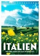 Italien - Von den Alpen bis zum Mittelmeer. (Tischkalender 2025 DIN A5 hoch), CALVENDO Monatskalender