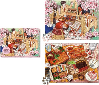 Sakura (Cherry Blossom) Picnic - 500-piece Puzzle