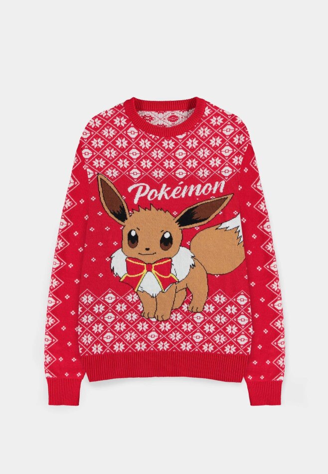 Pokemon - Eevee Christmas Red (Maglione Unisex Tg. L)