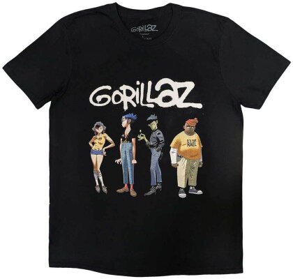 Gorillaz Unisex T-Shirt - Spray Logo Group - Grösse L