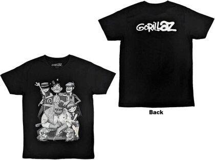 Gorillaz Unisex T-Shirt - George Spray (Back Print)