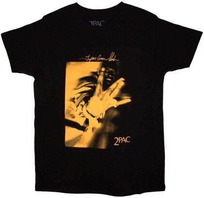 Tupac Unisex T-Shirt - Fingers Orange Tone