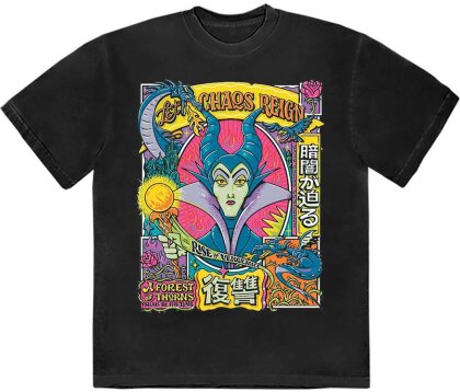 Maleficent - Sleeping Beauty Let Chaos Reign (Black) T-Shirt