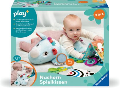 Play+ Nashorn Spielkissen (für die Bauchlage)