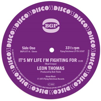 Leon Thomas - It's My Life I'm Fighting For / Shape Your Mind To (7" Single)