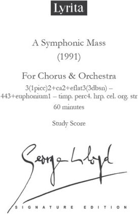 George LLoyd (1913-1998) - Symphonic Mass For Chorus & Orchestra Study Score