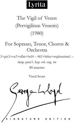 George LLoyd (1913-1998) - Vigil Of Venus (Pervigilium Veneris) For Soprano