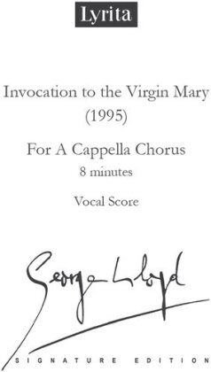 George LLoyd (1913-1998) - Invocation To The Virgin Mary For A Cappella