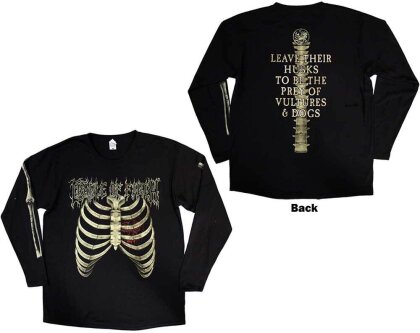 Cradle Of Filth Unisex Long Sleeve T-Shirt - Skeleton (Back & Sleeve Print)
