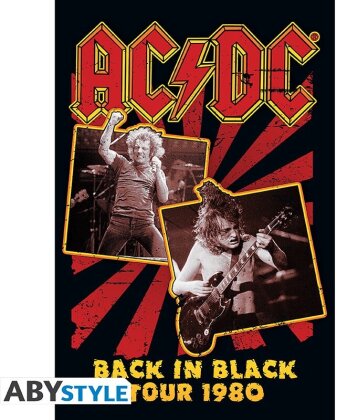 Poster - AC/DC - Back in Black 80 - poster roulé filmé (91.5x61) - 91.5x61 cm