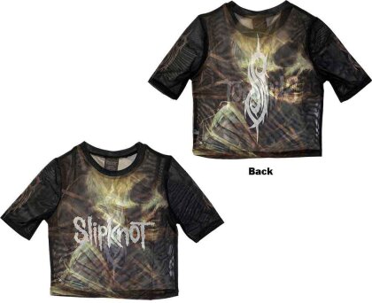 Slipknot Ladies Crop Top - The End So Far Profile (Back Print & Mesh) (XX-Large) - Taille XXL