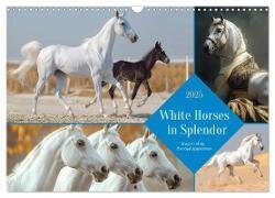 White Horses in Splendor (Wall Calendar 2025 DIN A3 landscape) - CALVENDO 12 Month Wall Calendar