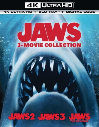 Jaws: 3-Movie Collection - Jaws 2 (1978) / Jaws 3 (1983) / Jaws 4 - The Revenge (1987) (3 4K Ultra HDs + 3 Blu-rays)
