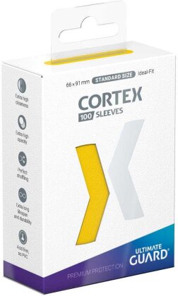 Protèges Cartes 100 pièces - Cortex - Standard - Jaune