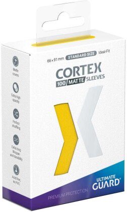 Protèges Cartes 100 pièces - Cortex - Standard - Jaune Matte