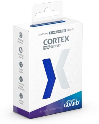 Protèges Cartes 100 pièces - Cortex - Standard - Bleu
