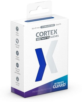 Protèges Cartes 100 pièces - Cortex - Standard - Bleu Matte