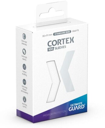 Protèges Cartes 100 pièces - Cortex - Standard - Blanc
