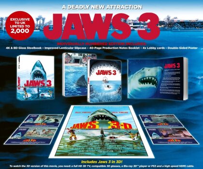 Jaws 3 (1983) (Ultimate Collector's Edition, Limited Edition, Steelbook, 4K Ultra HD + Blu-ray)