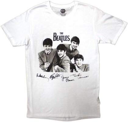 The Beatles Unisex T-Shirt - Mop Tops & Signatures