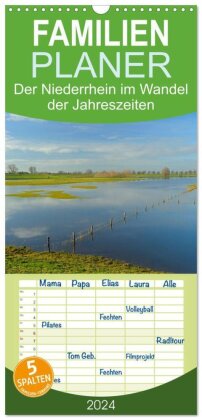 Familienplaner 2025 - Der Niederrhein im Wandel der Jahreszeiten mit 5 Spalten (Wandkalender, 21 x 45 cm) CALVENDO