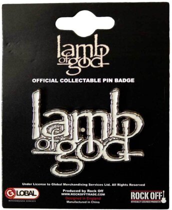 Lamb Of God Pin Badge - Logo