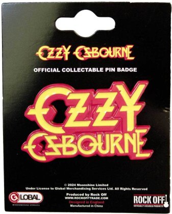 Ozzy Osbourne Pin Badge - Stacked Logo