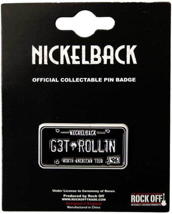 Nickelback Pin Badge - License Plate