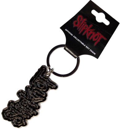 Slipknot Keychain - Black Logo Black Border
