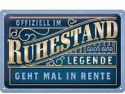 Ruhestand Blechschild