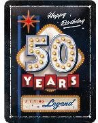 Blechschild. 50 Years Birthday