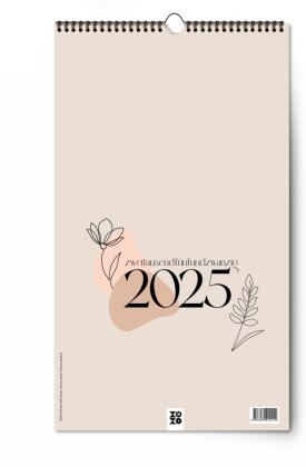 Boho Style Lineart Wandkalender 2025