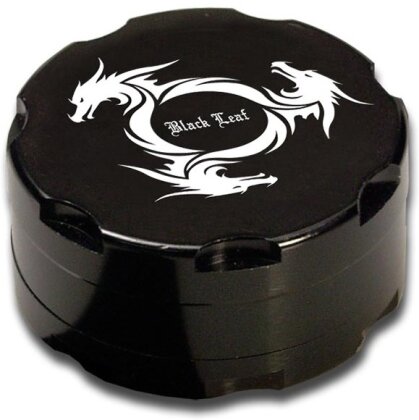 Black Leaf Aluminium Grinder Dragon Wheel 2 Parts 40mm