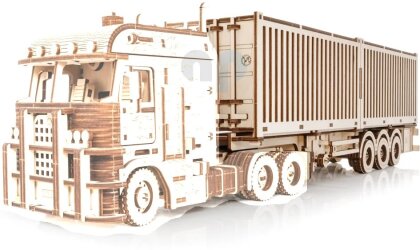3D Holz Modellbausatz: Containerauflieger für Road King Sattelschlepper
